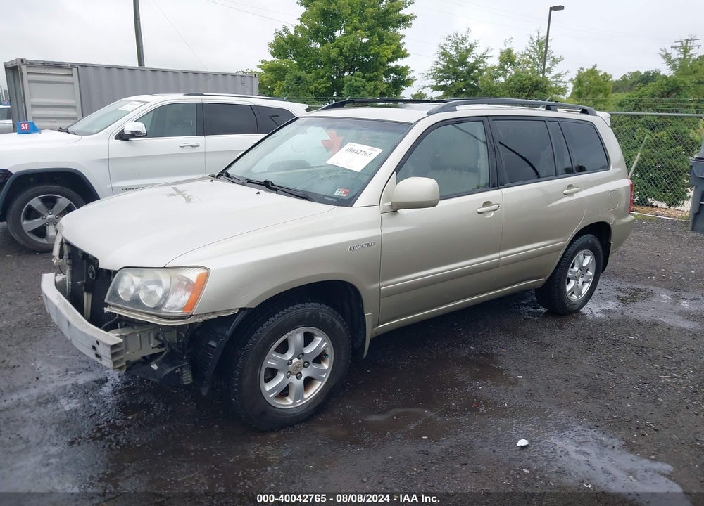 2002 TOYOTA HIGHLANDER LIMITED V6 VIN: JTEHF21A120090682