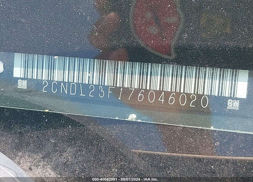 2007 CHEVROLET EQUINOX LS VIN: 2CNDL23F176046020