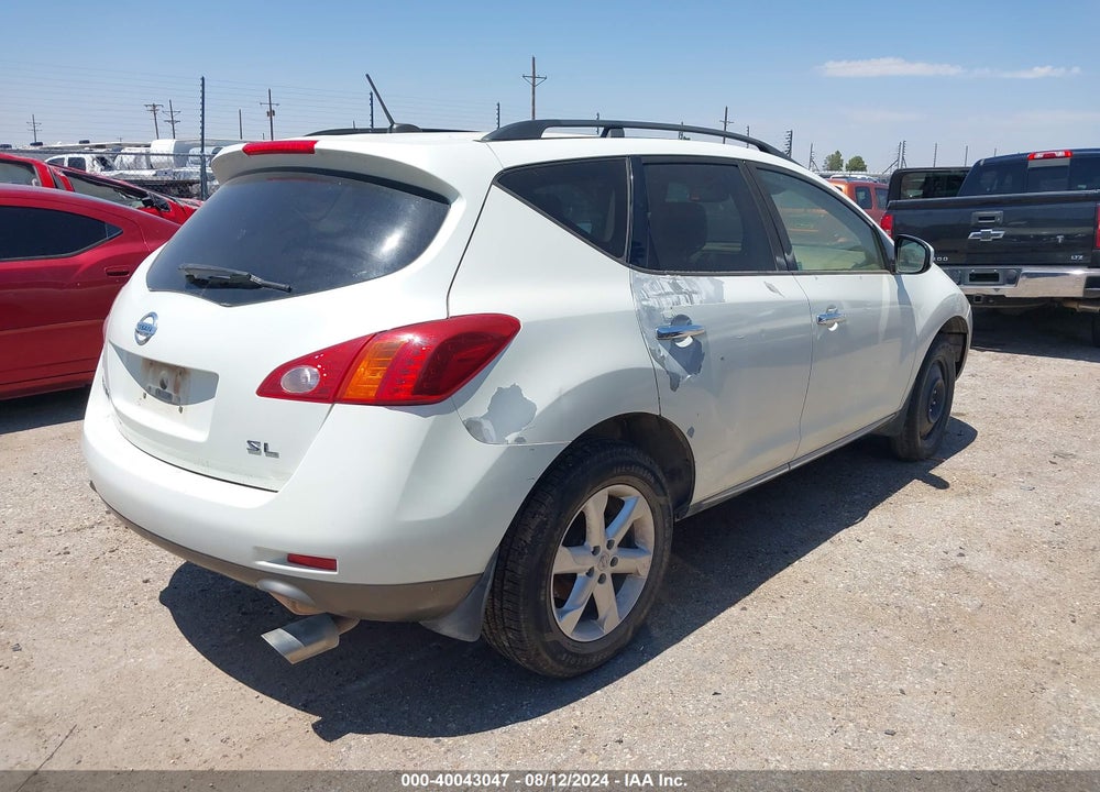 2009 NISSAN MURANO SL VIN: JN8AZ18U19W017976