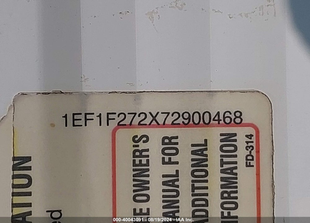 2007 FLEETWOOD MALLARD VIN: 1EF1F272X72900468