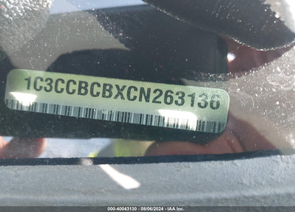 2012 CHRYSLER 200 LIMITED VIN: 1C3CCBCBXCN263136