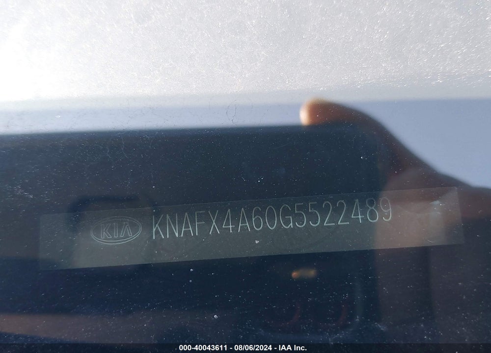2016 KIA FORTE LX VIN: KNAFX4A60G5522489