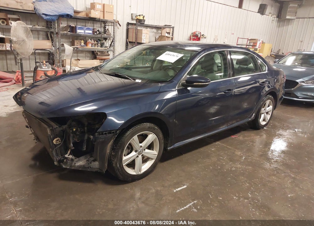 2012 VOLKSWAGEN PASSAT 2.0L TDI SE VIN: 1VWBN7A34CC051044