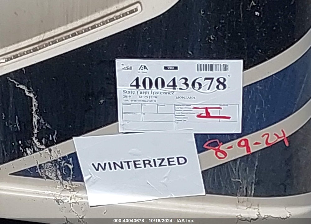 2019 KEYSTONE MONTANA VIN: 4YDF30524KA742178