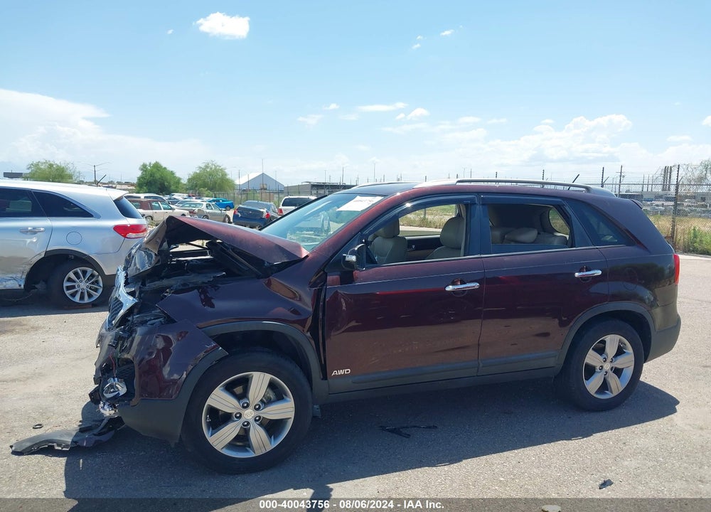 2013 KIA SORENTO EX VIN: 5XYKUCA62DG387216