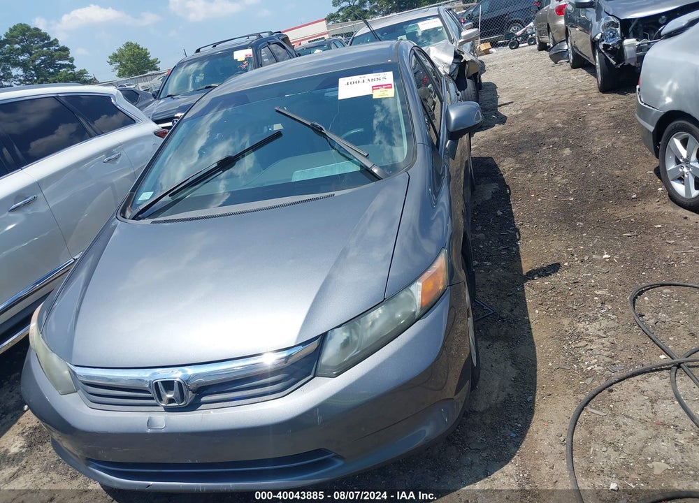 2012 HONDA CIVIC LX VIN: 19XFB2F59CE037112