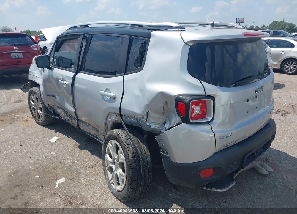 2015 JEEP RENEGADE LIMITED VIN: ZACCJBDT3FPC49521