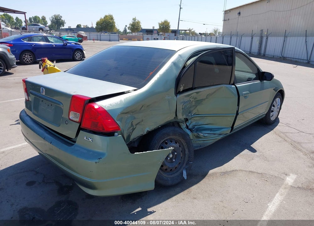 2004 HONDA CIVIC LX VIN: 2HGES16524H567225