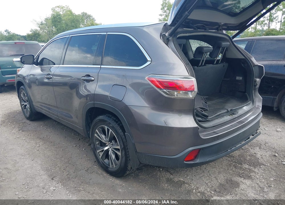 2016 TOYOTA HIGHLANDER XLE V6 VIN: 5TDJKRFH0GS244822
