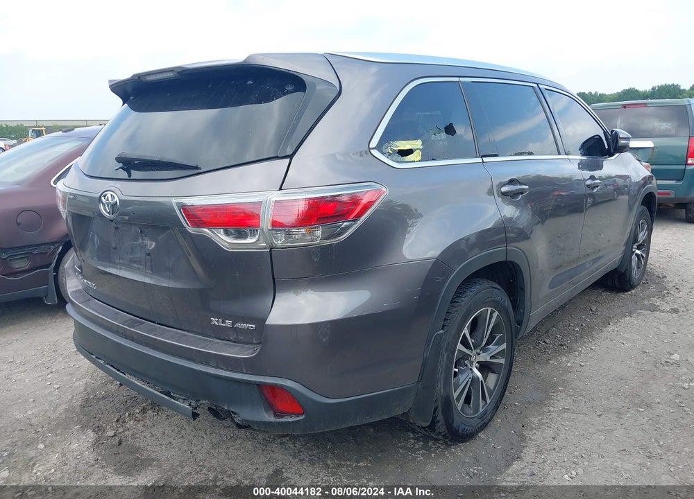 2016 TOYOTA HIGHLANDER XLE V6 VIN: 5TDJKRFH0GS244822