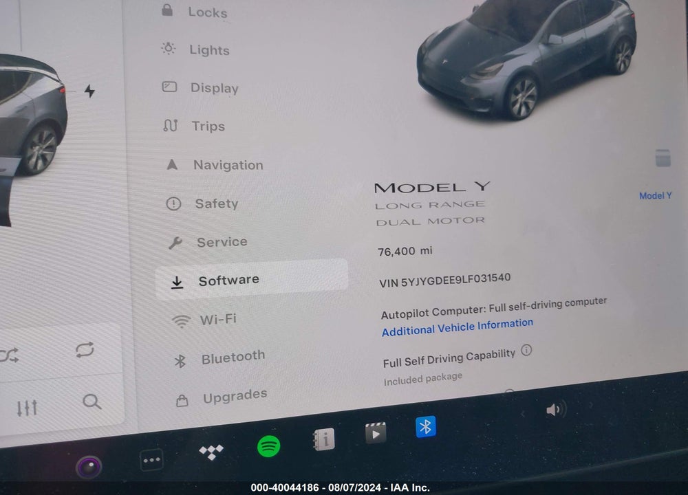 2020 TESLA MODEL Y LONG RANGE DUAL MOTOR ALL-WHEEL DRIVE VIN: 5YJYGDEE9LF031540