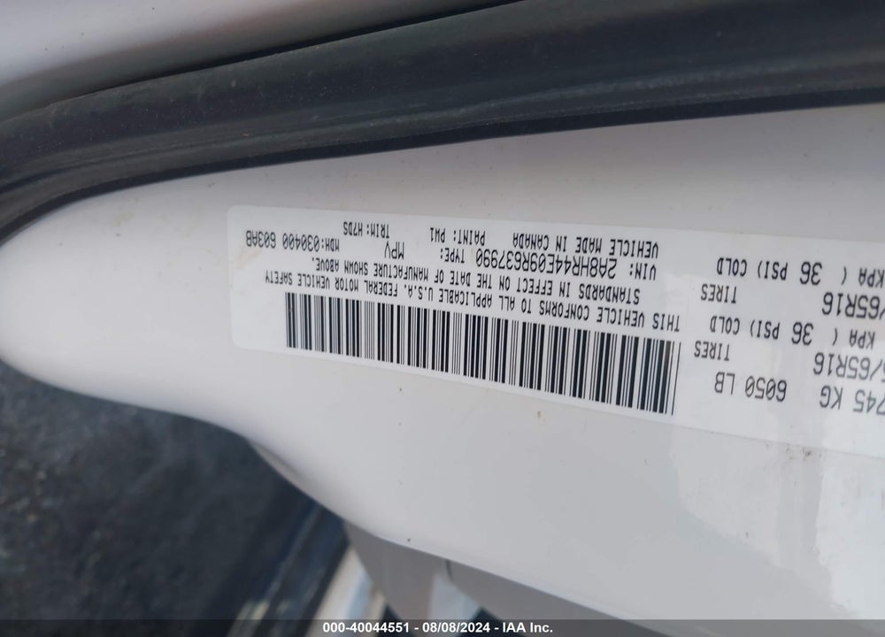 2009 CHRYSLER TOWN & COUNTRY LX VIN: 2A8HR44E09R637990