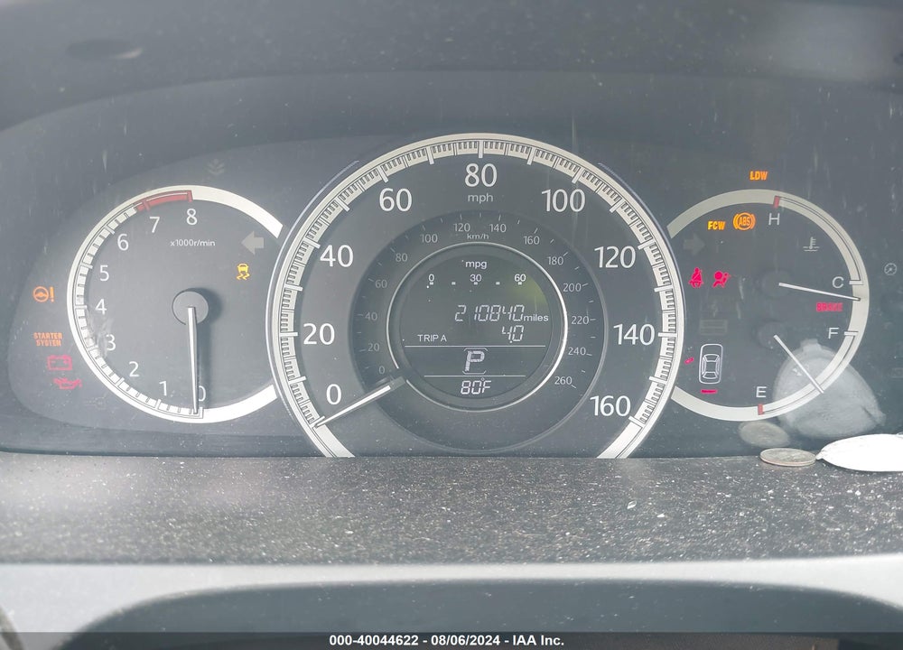 2013 HONDA ACCORD EX-L VIN: 1HGCR2F86DA051810