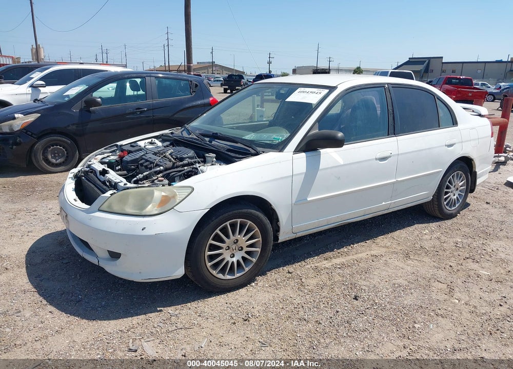 2005 HONDA CIVIC LX VIN: 2HGES16575H625346