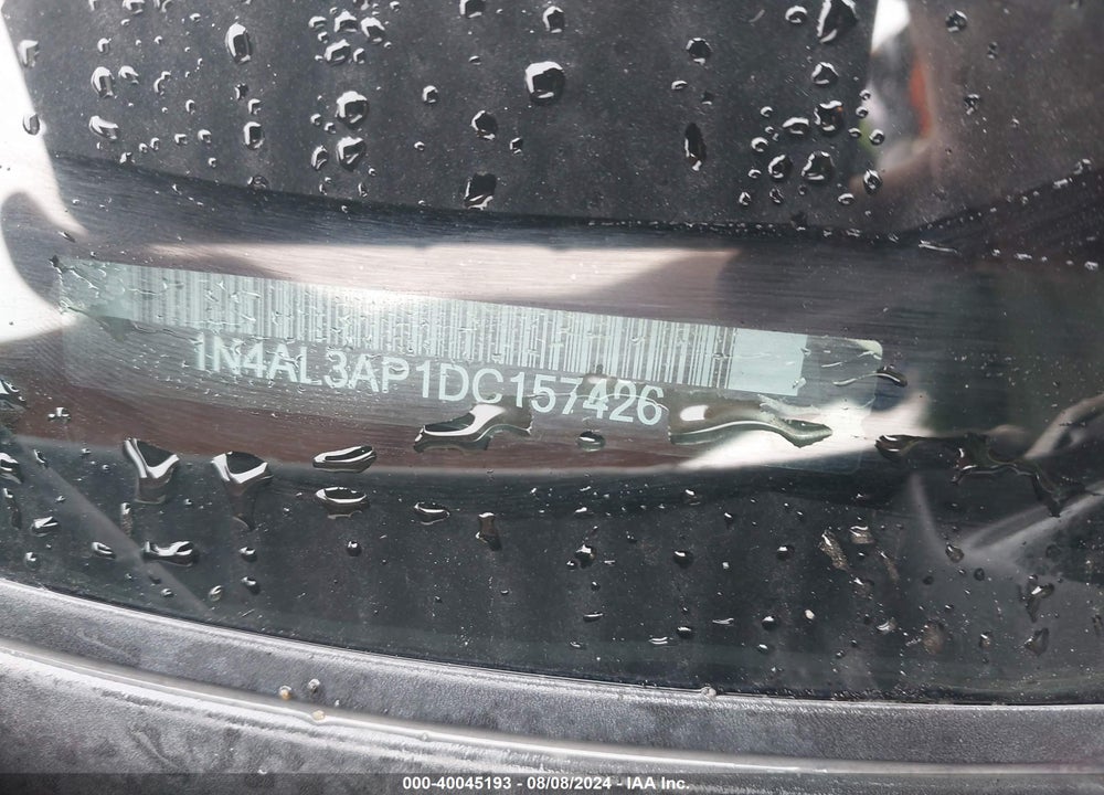 2013 NISSAN ALTIMA 2.5 SL VIN: 1N4AL3AP1DC157426