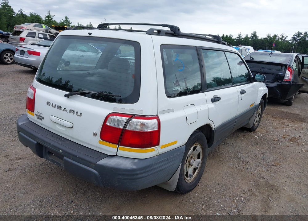 2002 SUBARU FORESTER L VIN: JF1SF63572H738809
