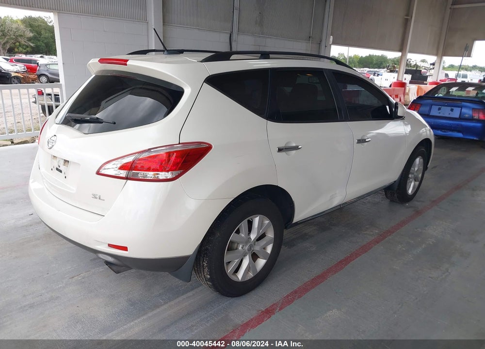 2012 NISSAN MURANO SL VIN: JN8AZ1MU2CW118697