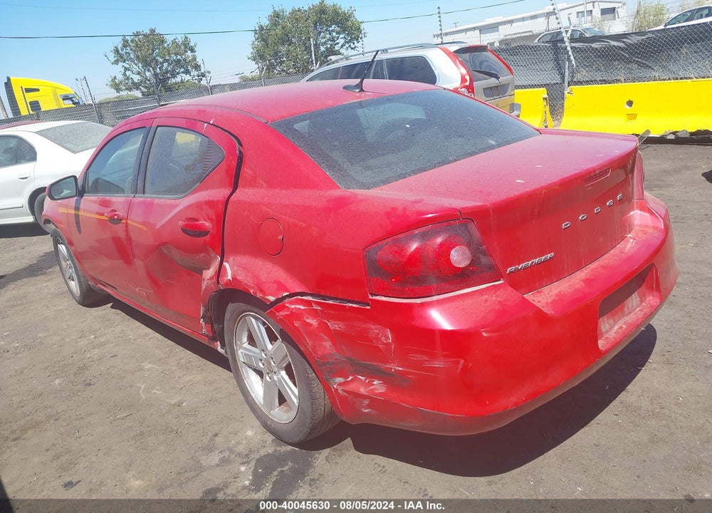 2011 DODGE AVENGER MAINSTREET VIN: 1B3BD1FB9BN561039
