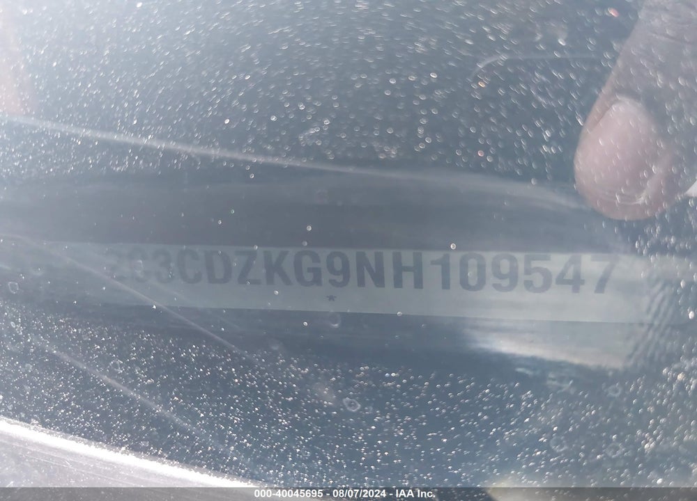 2022 DODGE CHALLENGER GT AWD VIN: 2C3CDZKG9NH109547