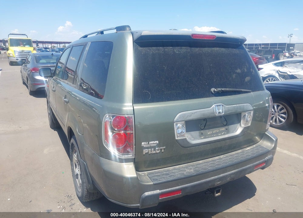 2007 HONDA PILOT EX-L VIN: 5FNYF28577B027236