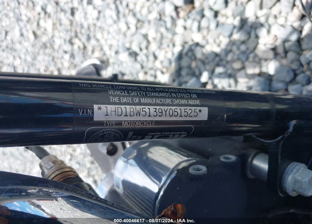 2009 HARLEY-DAVIDSON FLSTC VIN: 1HD1BW5139Y051525
