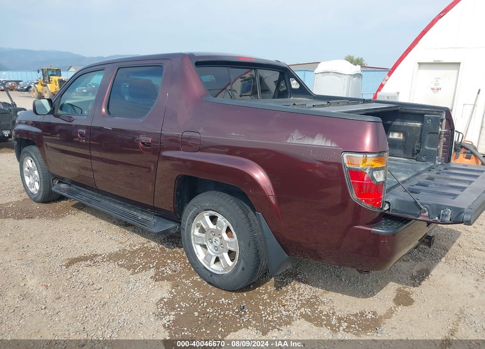 2008 HONDA RIDGELINE RTL VIN: 2HJYK16578H001929