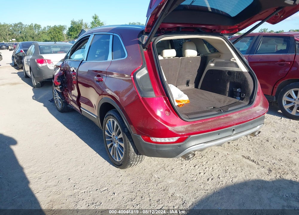 2018 LINCOLN MKC RESERVE VIN: 5LMCJ3C92JUL20378