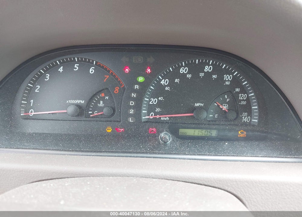 2002 TOYOTA CAMRY LE V6 VIN: 4T1BF32K82U032693