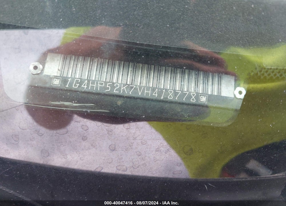 1997 BUICK LESABRE CUSTOM VIN: 1G4HP52K7VH418778