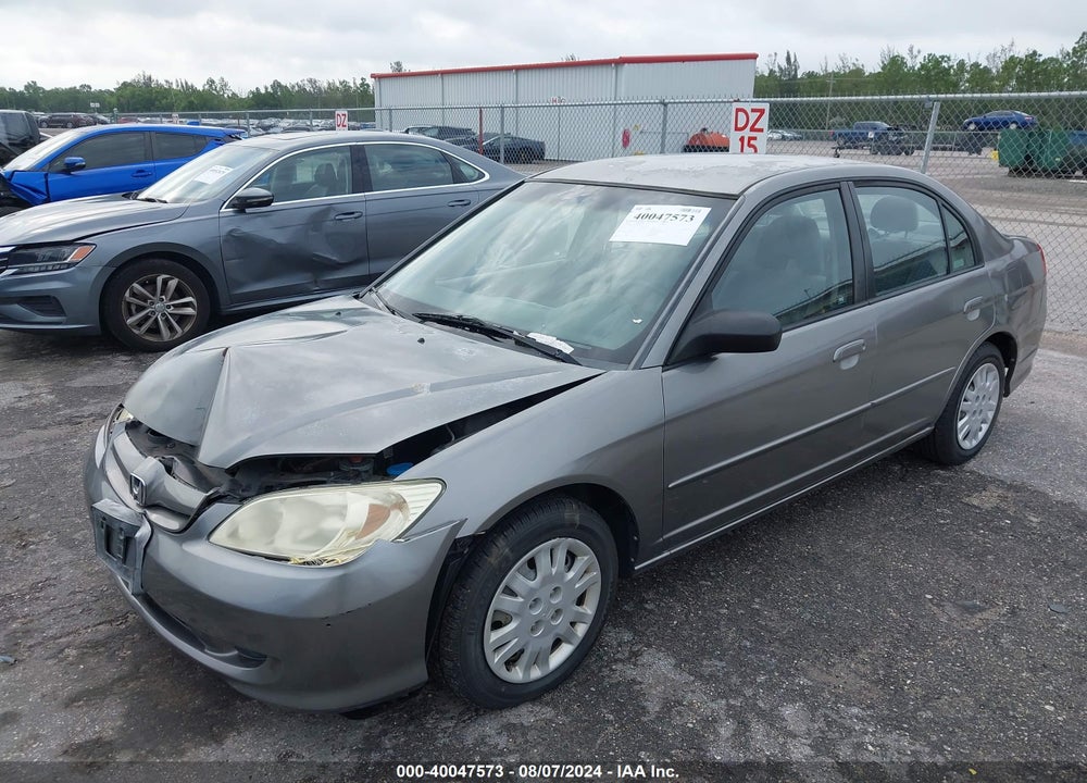 2005 HONDA CIVIC LX VIN: 2HGES16515H595535