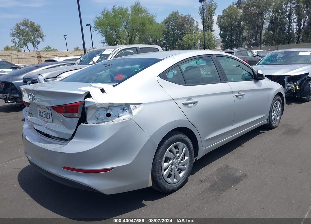 2018 HYUNDAI ELANTRA SE VIN: KMHD74LFXJU646110