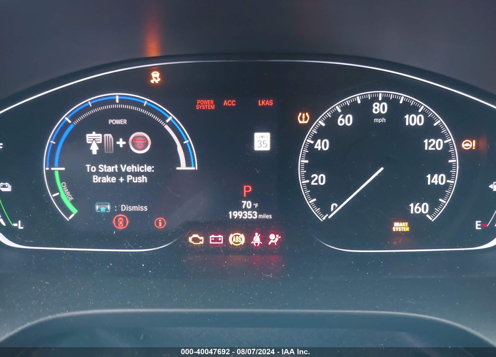 2019 HONDA INSIGHT EX VIN: 19XZE4F53KE005092