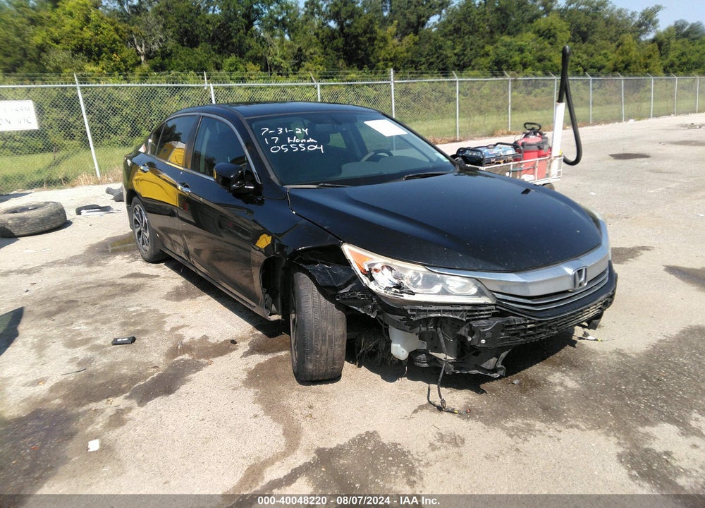 2017 HONDA ACCORD EX-L VIN: 1HGCR2F80HA055504