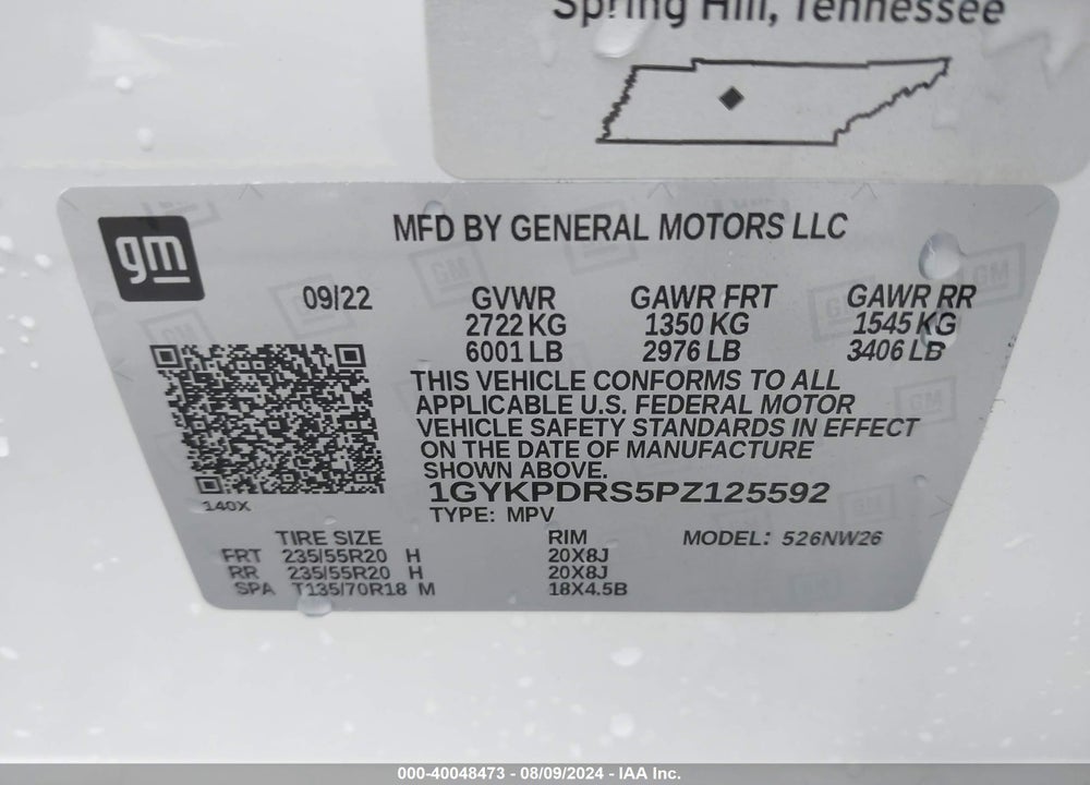 2023 CADILLAC XT6 AWD PREMIUM LUXURY VIN: 1GYKPDRS5PZ125592