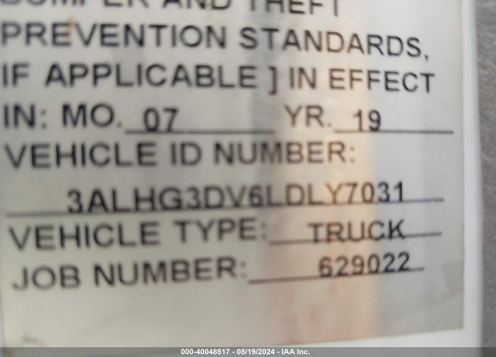 2020 FREIGHTLINER 114SD VIN: 3ALHG3DV6LDLY7031