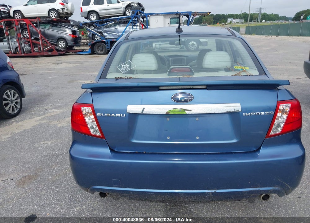 2008 SUBARU IMPREZA 2.5I VIN: JF1GE61648H512787