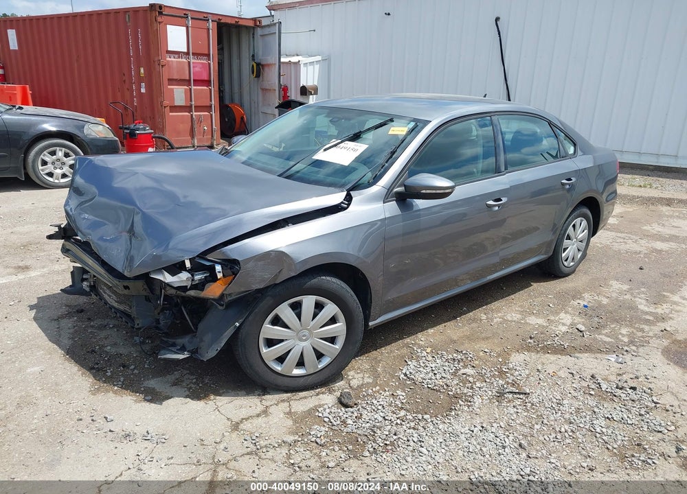 2012 VOLKSWAGEN PASSAT VIN: 1VWAP7A39CC040563