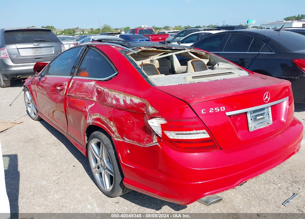 2012 MERCEDES-BENZ C 250 VIN: WDDGJ4HB3CF934282