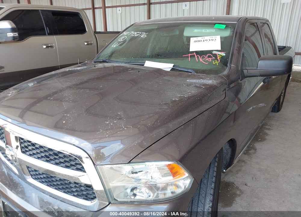 2019 RAM 1500 CLASSIC TRADESMAN QUAD CAB 4X2 6'4 BOX VIN: 1C6RR6FG5KS603710