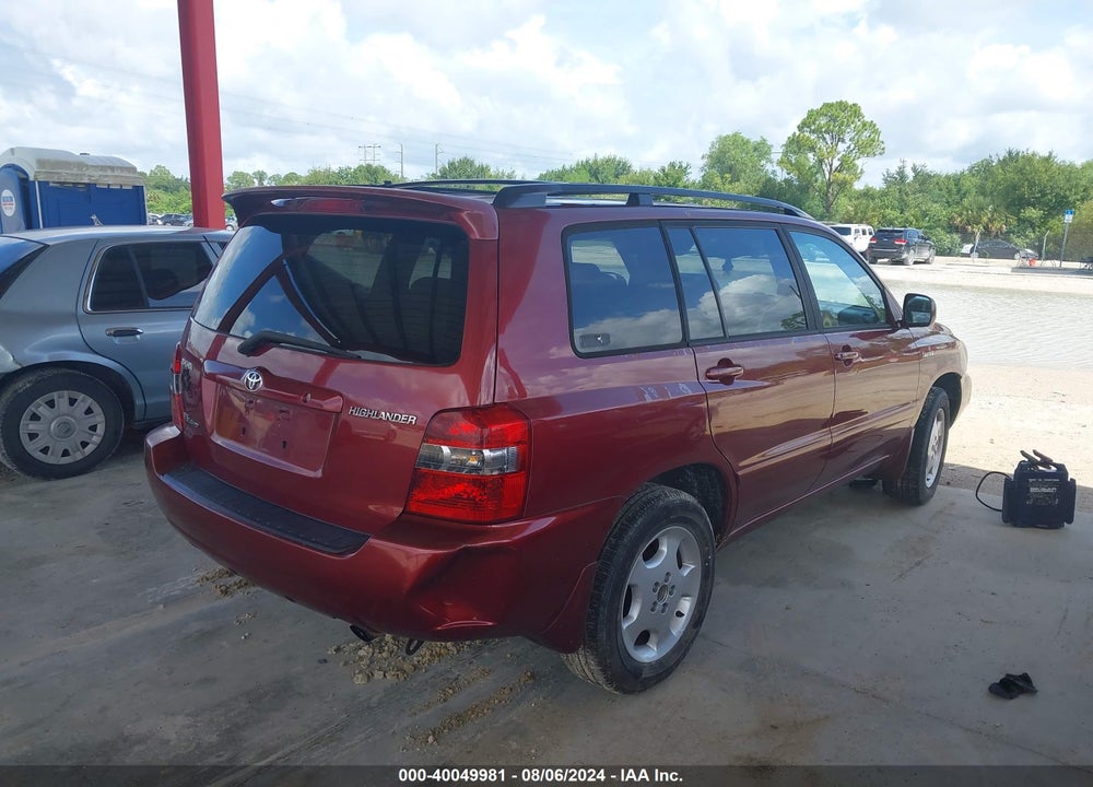 2005 TOYOTA HIGHLANDER LIMITED V6 VIN: JTEEP21A850094362