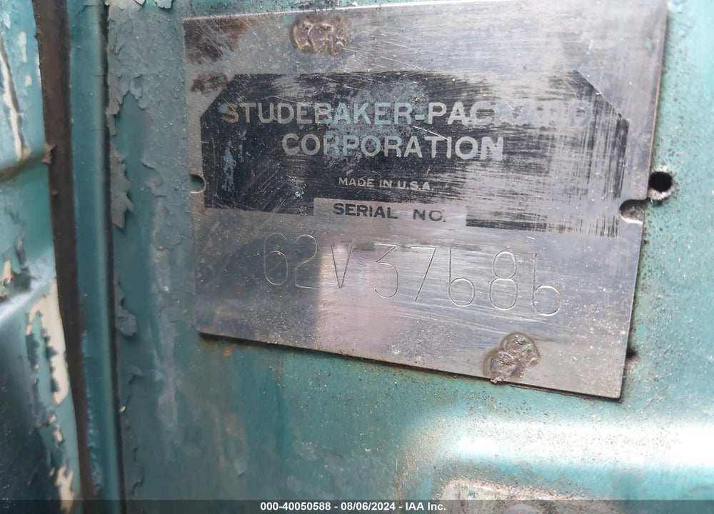 1962 STUDEBAKER HAWK VIN: 162V37686