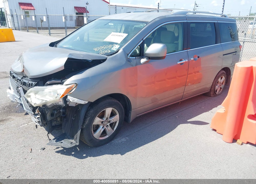 2012 NISSAN QUEST SV VIN: JN8AE2KP2C9049653