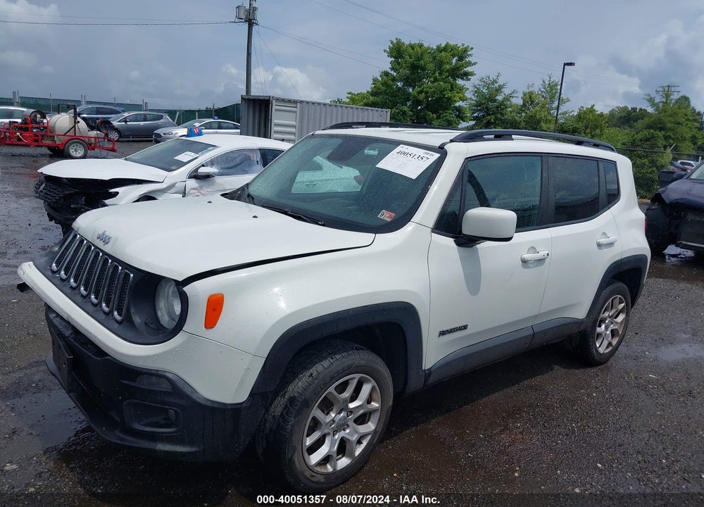 2016 JEEP RENEGADE LATITUDE VIN: ZACCJBBT0GPE01906