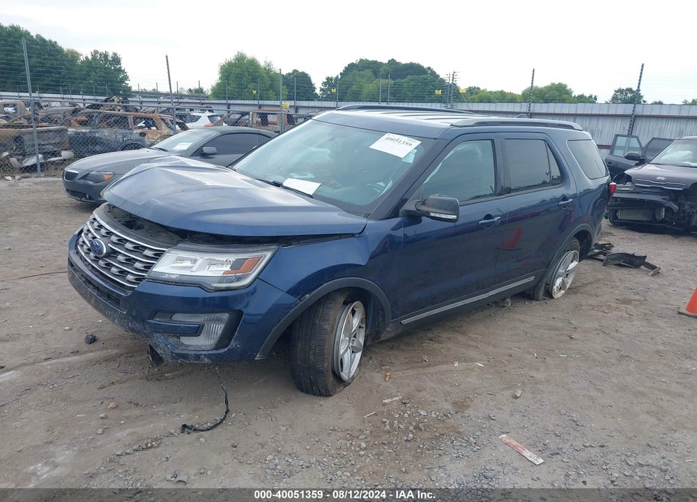 2017 FORD EXPLORER XLT VIN: 1FM5K8D88HGD08000