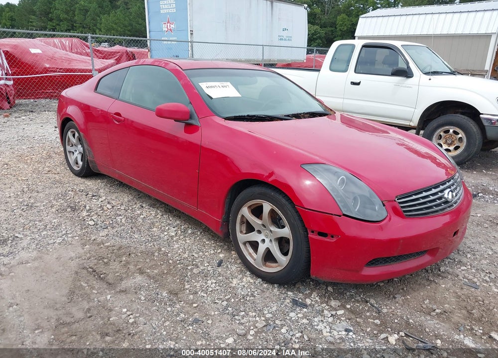 2003 INFINITI G35 BASE W/LEATHER VIN: JNKCV54E23M221421