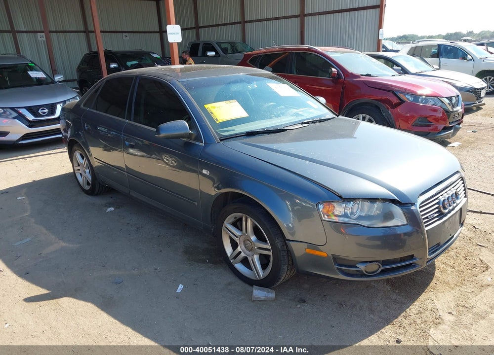 2007 AUDI A4 2.0T VIN: WAUDF78E67A047608