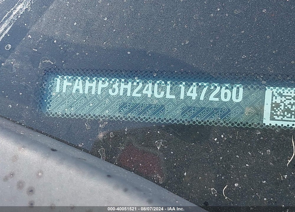 2012 FORD FOCUS SEL VIN: 1FAHP3H24CL147260