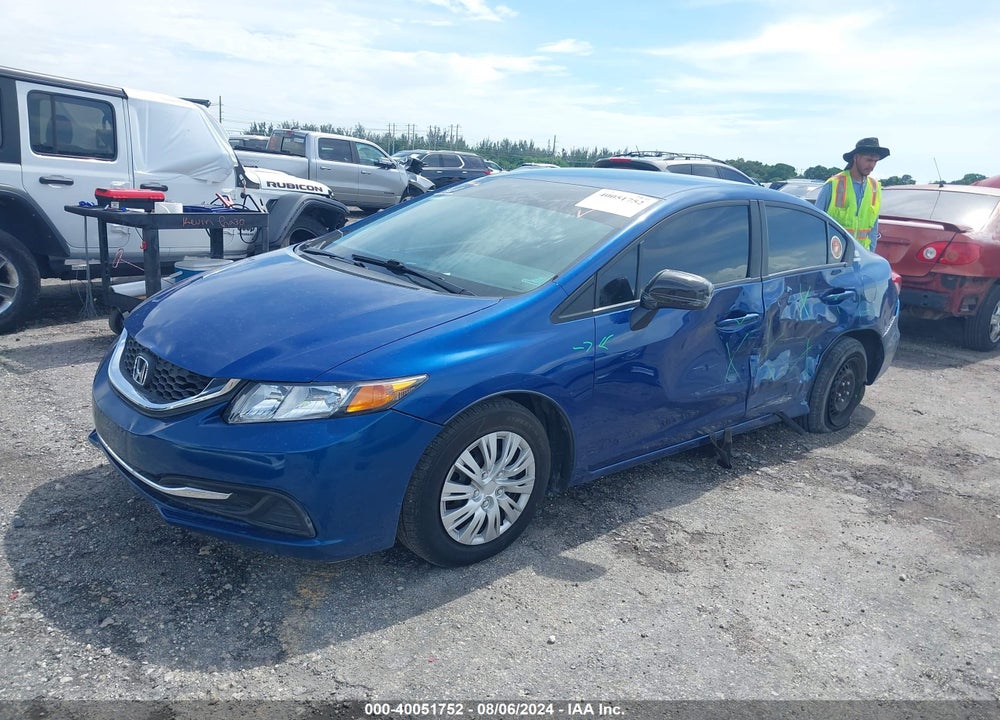 2014 HONDA CIVIC LX VIN: 19XFB2F59EE059677