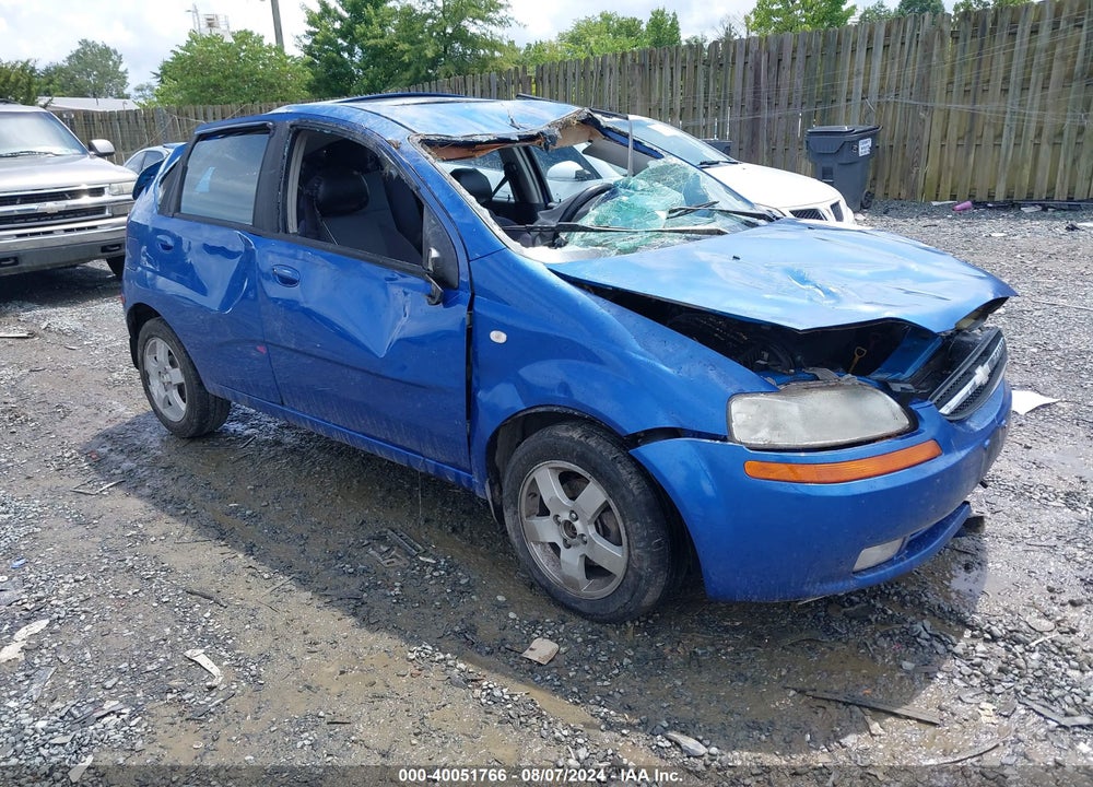 2006 CHEVROLET AVEO LT VIN: KL1TG66686B601331