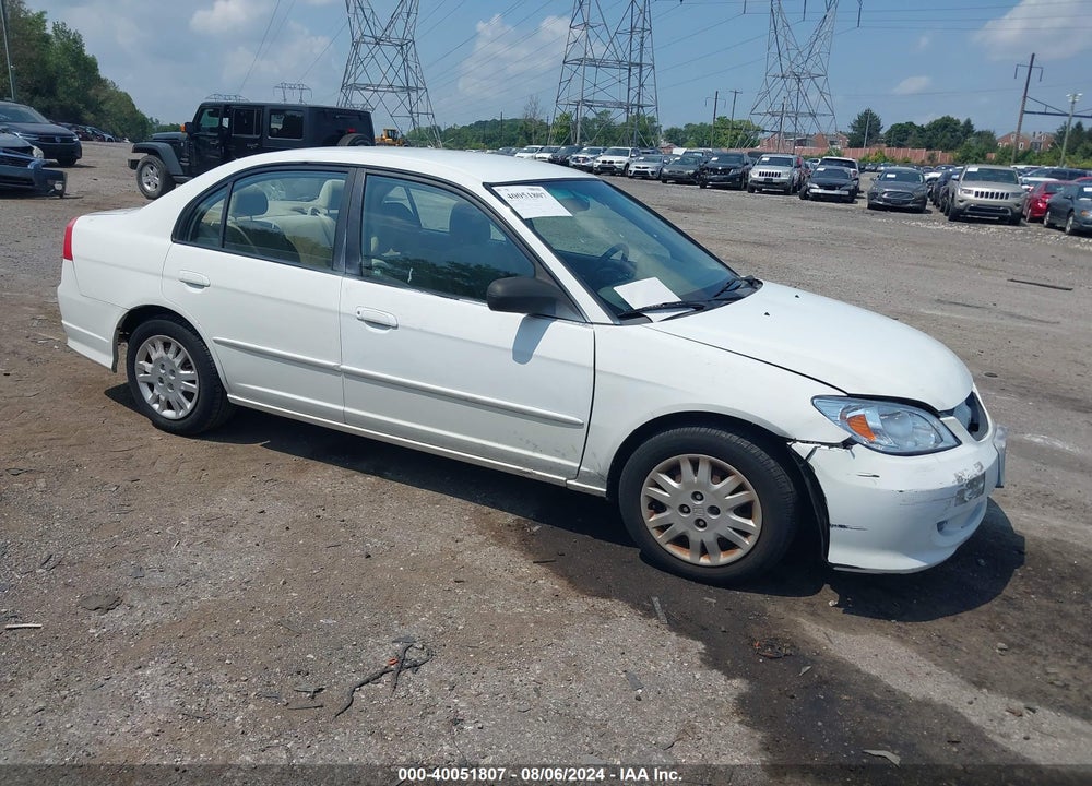 2005 HONDA CIVIC LX VIN: 2HGES16535H520576